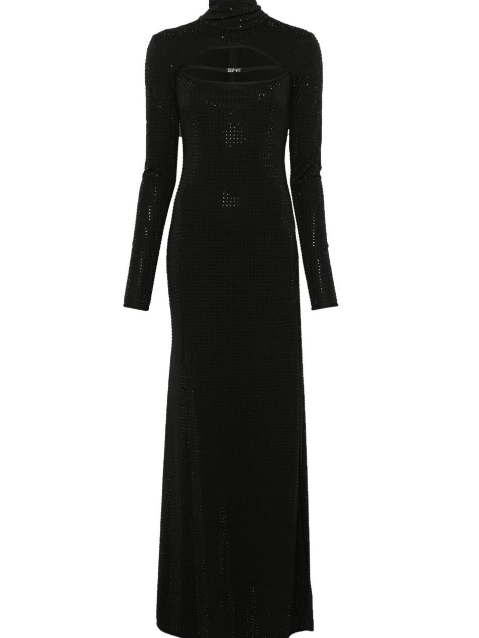 Cheap Jeans dress rhinestone-embellished maxi Couture Versace Women 0418
